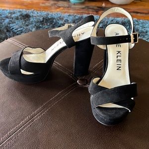 Anne Klein faux suede heels